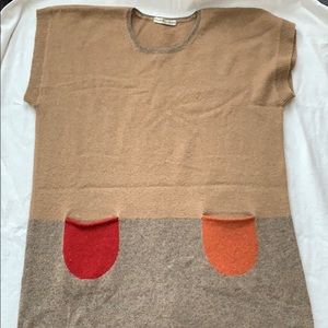 Vintage camel wool sweater dress